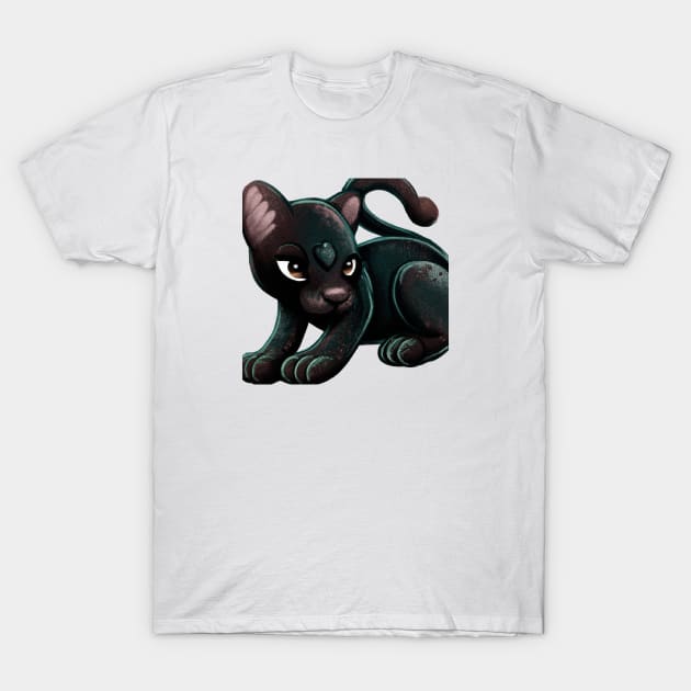 Cute Black Panther Drawing T-Shirt by Play Zoo